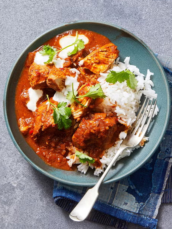 Curry served in MariGold Restaurant, Kilmacolm 